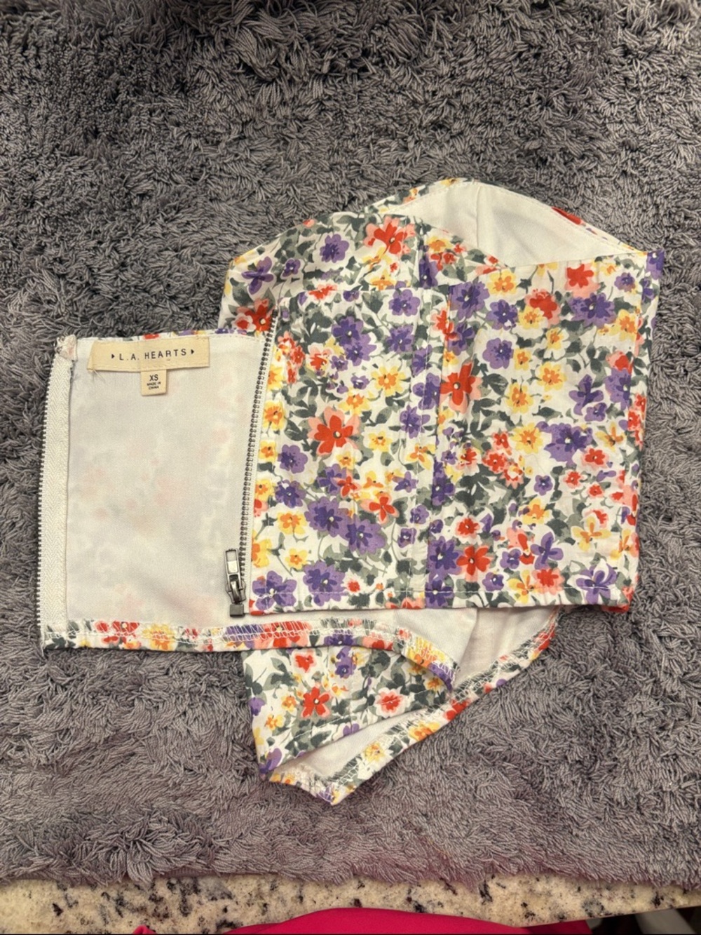 LA Hearts Floral Corset Top